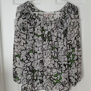 Flowy floral Banana Republic shirt